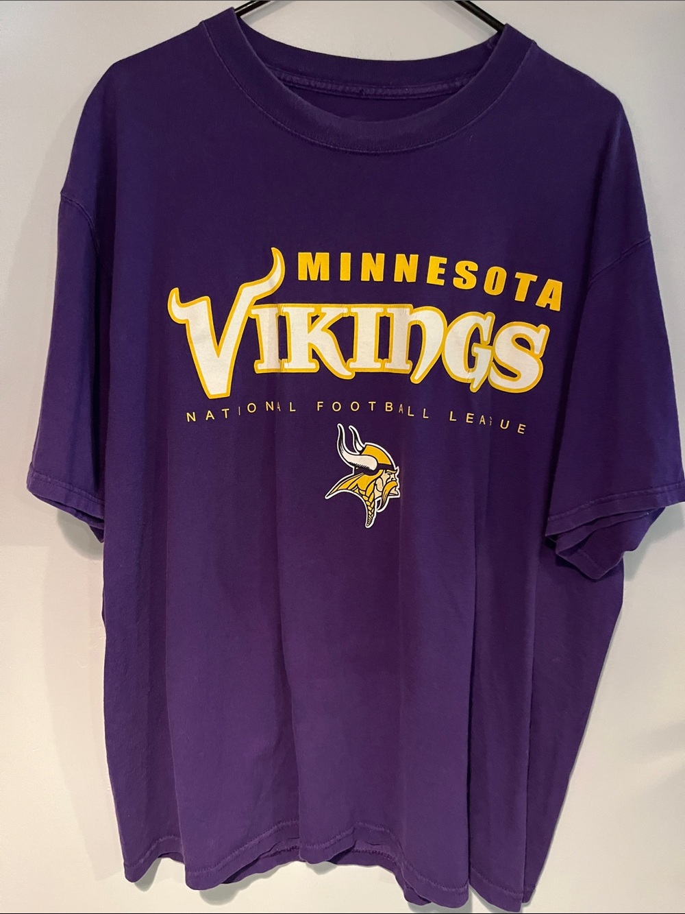 NFL Minnesota Vikings Purple Graphic Tee with Gold Logo